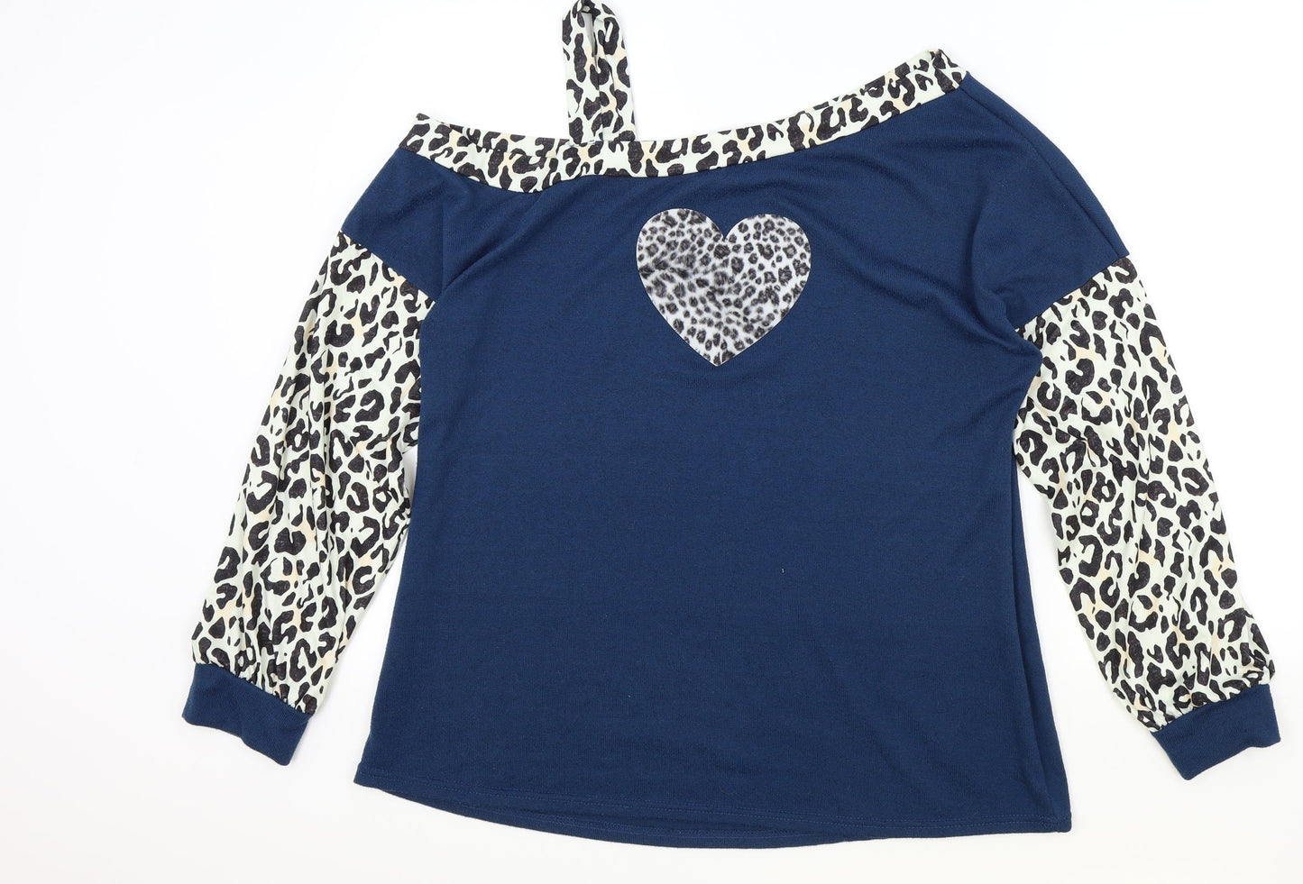 Preworn Womens Blue Animal Print  Pullover Jumper Size XL
