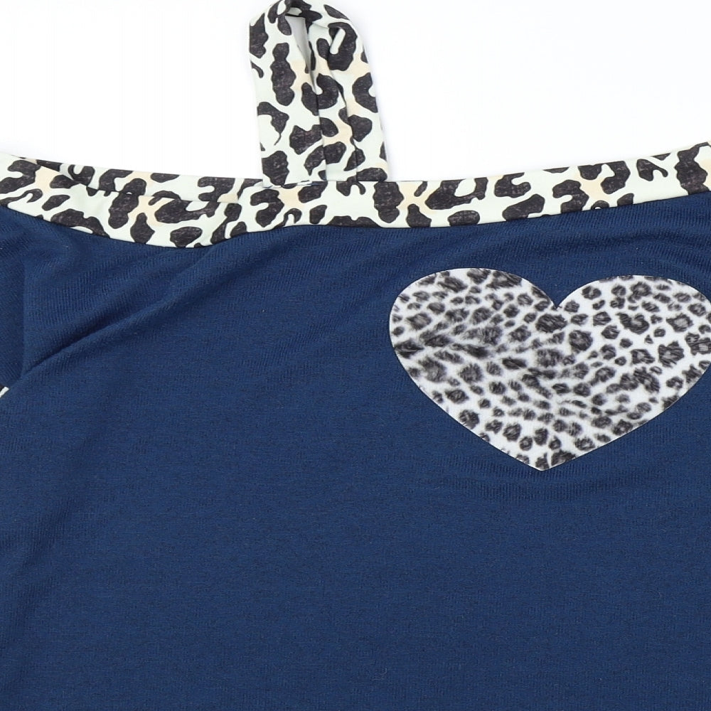 Preworn Womens Blue Animal Print  Pullover Jumper Size XL