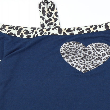 Preworn Womens Blue Animal Print  Pullover Jumper Size XL