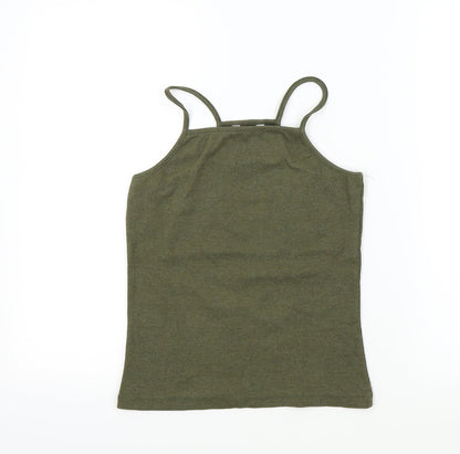 Candy Couture Girls Green Colourblock  Basic T-Shirt Size 15 Years