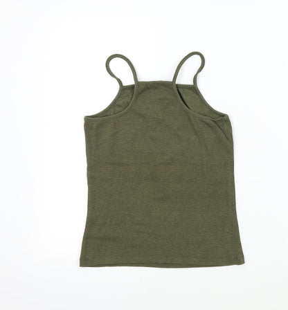 Candy Couture Girls Green Colourblock  Basic T-Shirt Size 15 Years