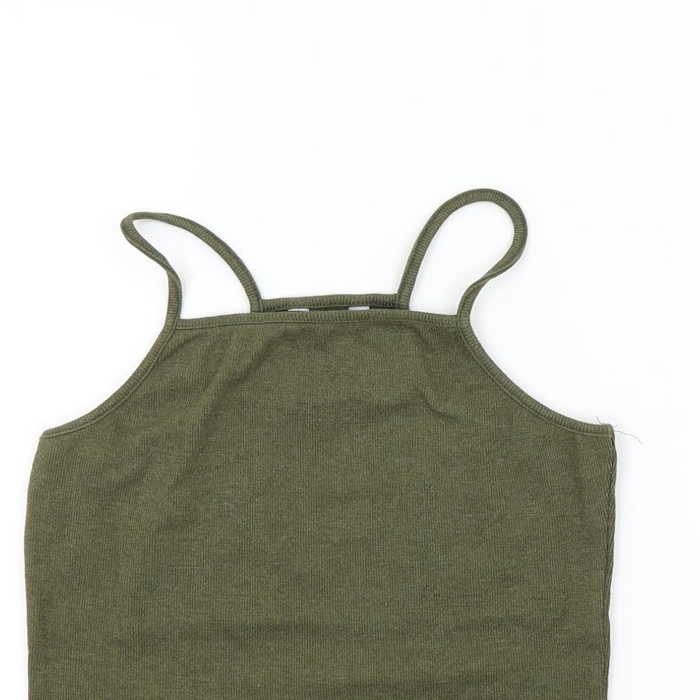 Candy Couture Girls Green Colourblock  Basic T-Shirt Size 15 Years