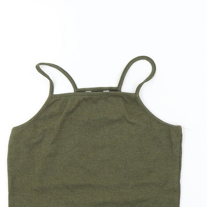 Candy Couture Girls Green Colourblock  Basic T-Shirt Size 15 Years