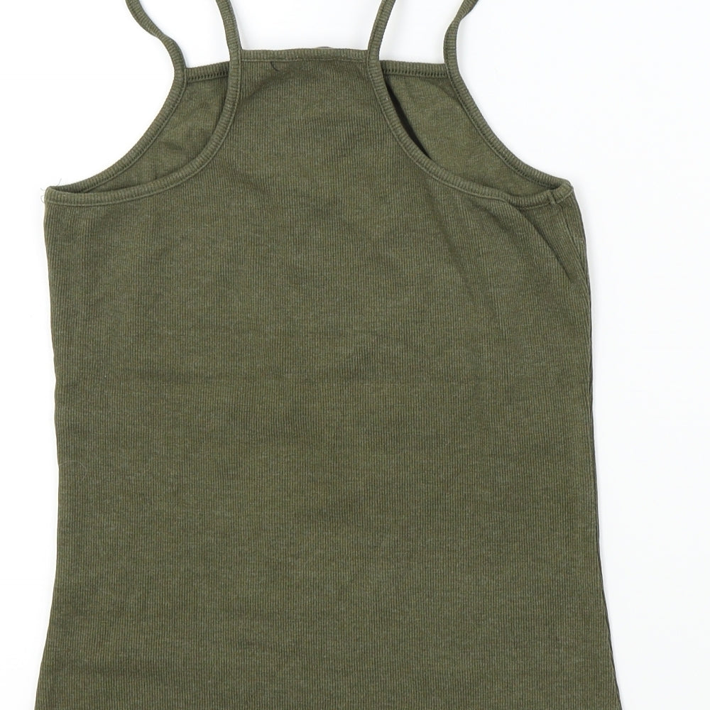 Candy Couture Girls Green Colourblock  Basic T-Shirt Size 15 Years