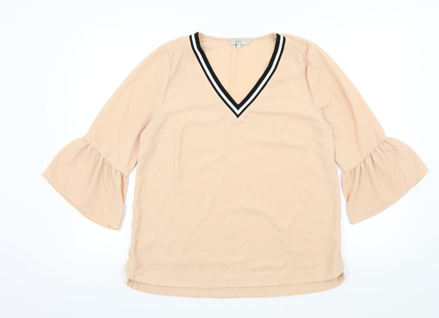 Womens UK Size 14 NEXT Beige Basic Blouse