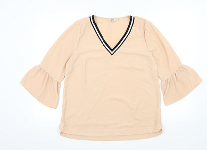 Womens UK Size 14 NEXT Beige Basic Blouse