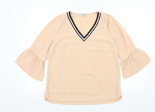 Womens UK Size 14 NEXT Beige Basic Blouse