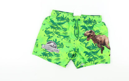 H&M Boys Green   Bermuda Shorts Size 2-3 Years - Jurassic Park