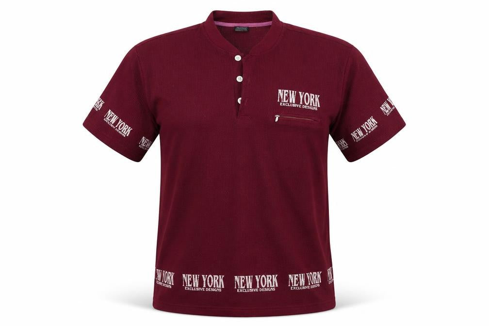 Mens UK Size L New York Polyester Polo Shirt