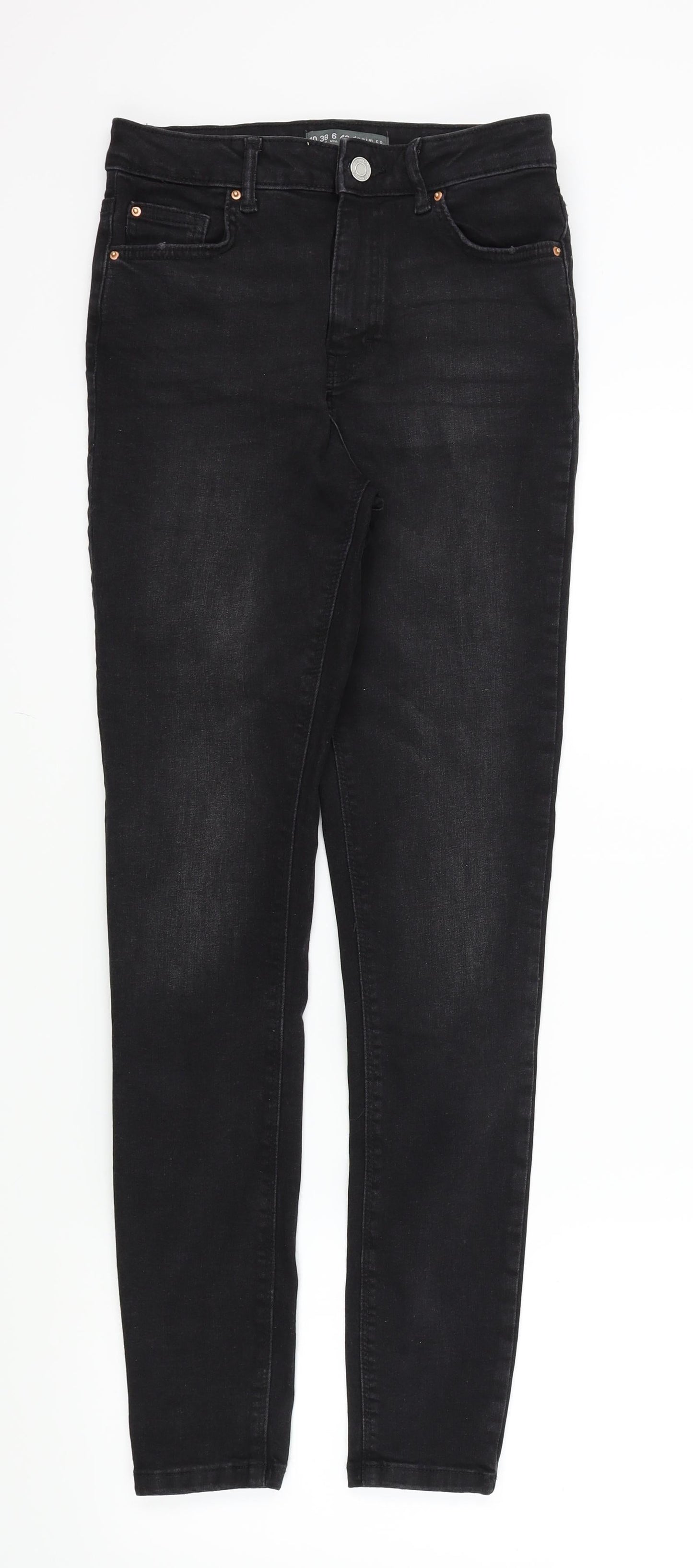 Denim & Co. Womens Black   Skinny Jeans Size 10 L29 in