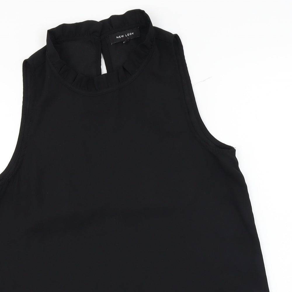 Womens UK Size 8 New Look Black Basic T-Shirt