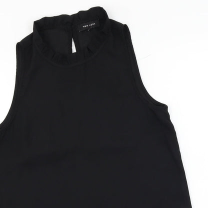Womens UK Size 8 New Look Black Basic T-Shirt
