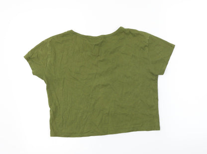 M&Co Girls Green   Basic T-Shirt Size 13 Years