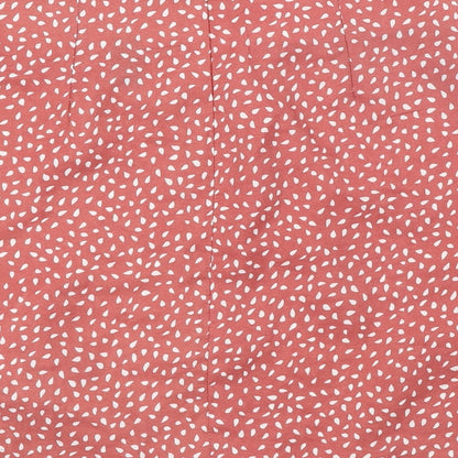 SheIn  Womens Pink Polka Dot  A-Line Skirt Size L