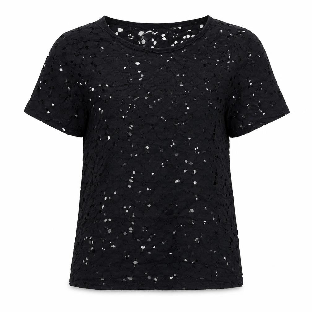 Womens UK Size 8 New Look Black Basic T-Shirt