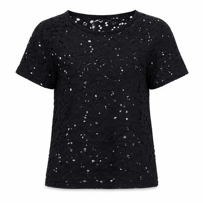 Womens UK Size 8 New Look Black Basic T-Shirt