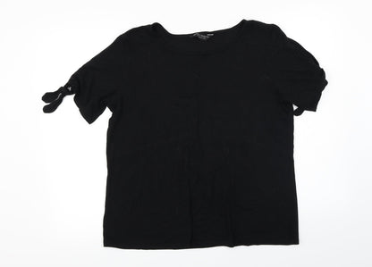 Womens UK Size 12 Dorothy Perkins Black Basic Blouse
