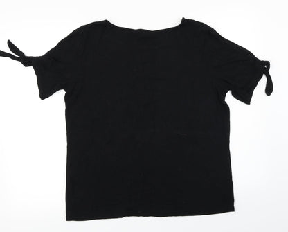 Womens UK Size 12 Dorothy Perkins Black Basic Blouse