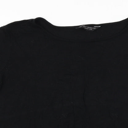 Womens UK Size 12 Dorothy Perkins Black Basic Blouse