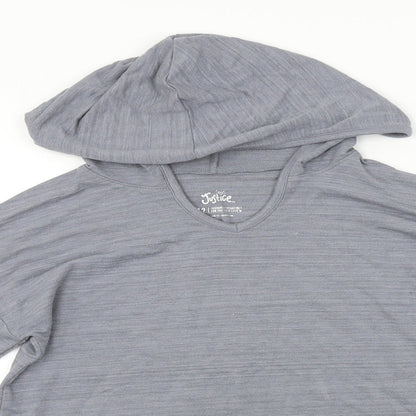 Justice  Womens Grey   Pullover Hoodie Size 14