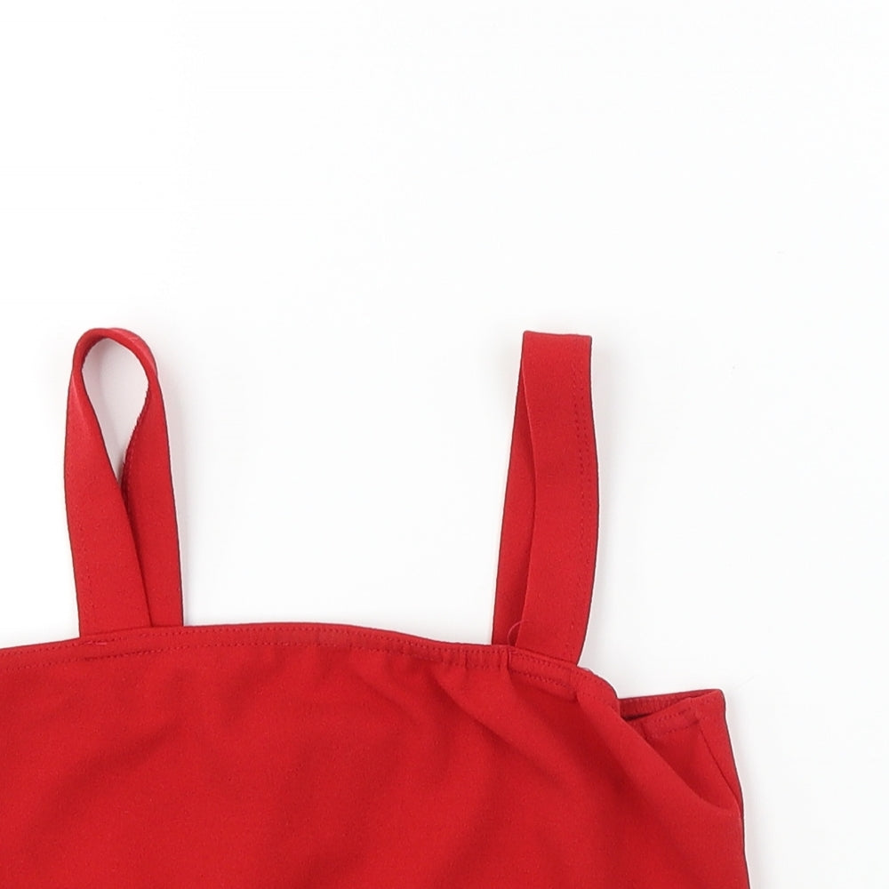 lx london Womens Red   Cropped T-Shirt Size 8