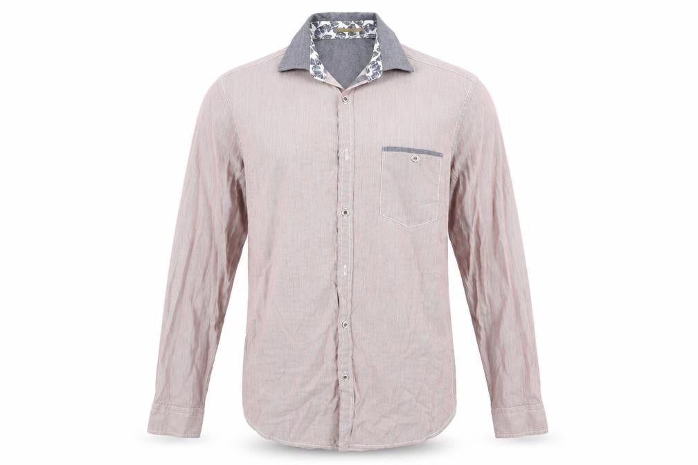 Mens UK Size M Atmosphere Red  Button-Up Long Sleeve Casual Shirt
