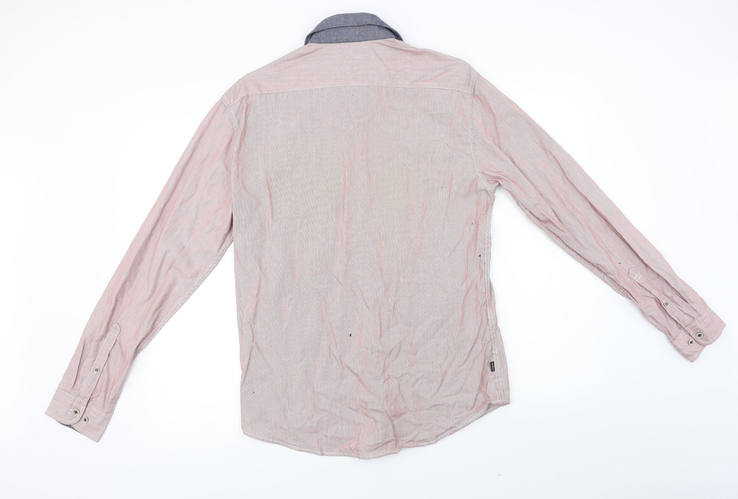 Atmosphere  Mens Red Striped   Button-Up Size M