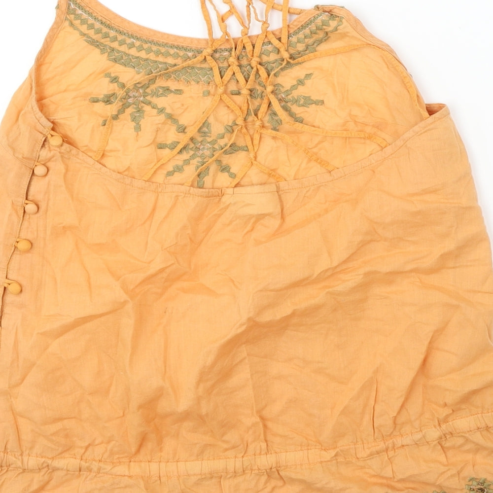 Womens UK Size 10 NEXT Orange Basic Blouse
