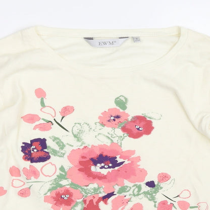 EWM Womens Ivory   Basic T-Shirt Size 10