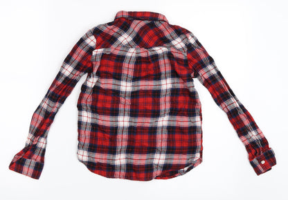 H&M Boys Red Check  Basic Button-Up Size 7-8 Years