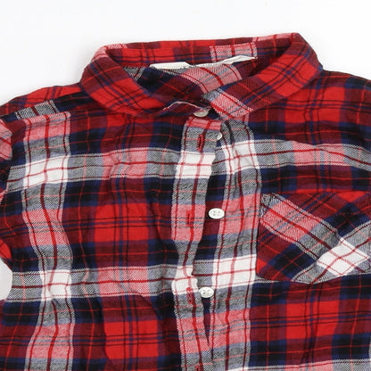 H&M Boys Red Check  Basic Button-Up Size 7-8 Years