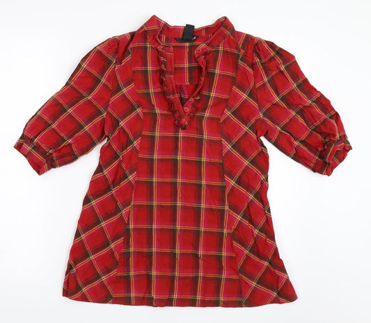 Womens UK Size 34 H&M Red Basic Blouse