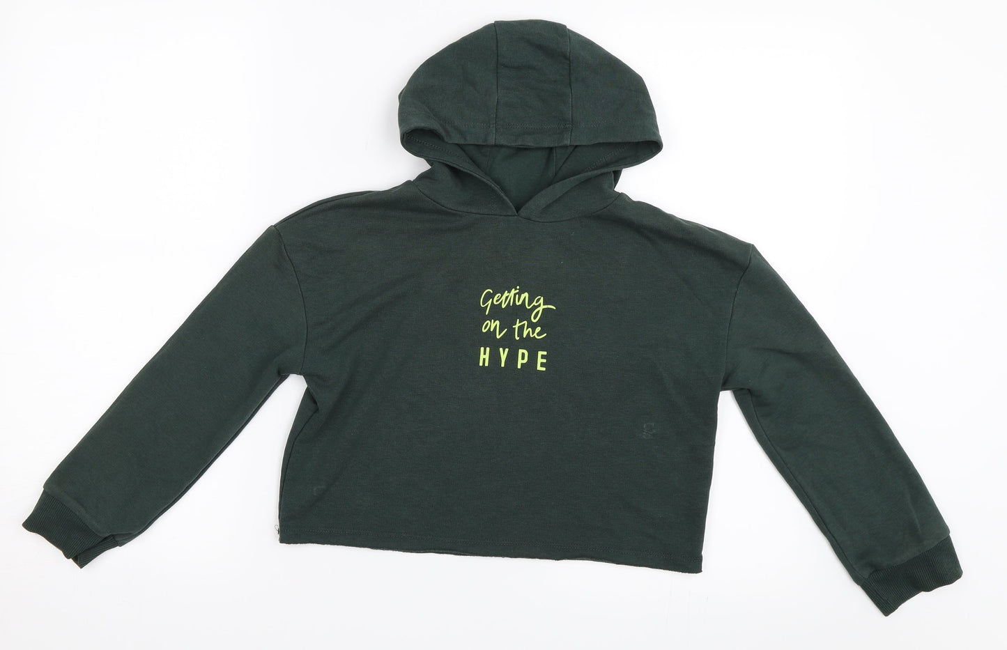George Girls Green   Pullover Hoodie Size 5-6 Years
