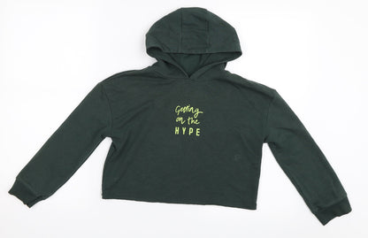 George Girls Green   Pullover Hoodie Size 5-6 Years