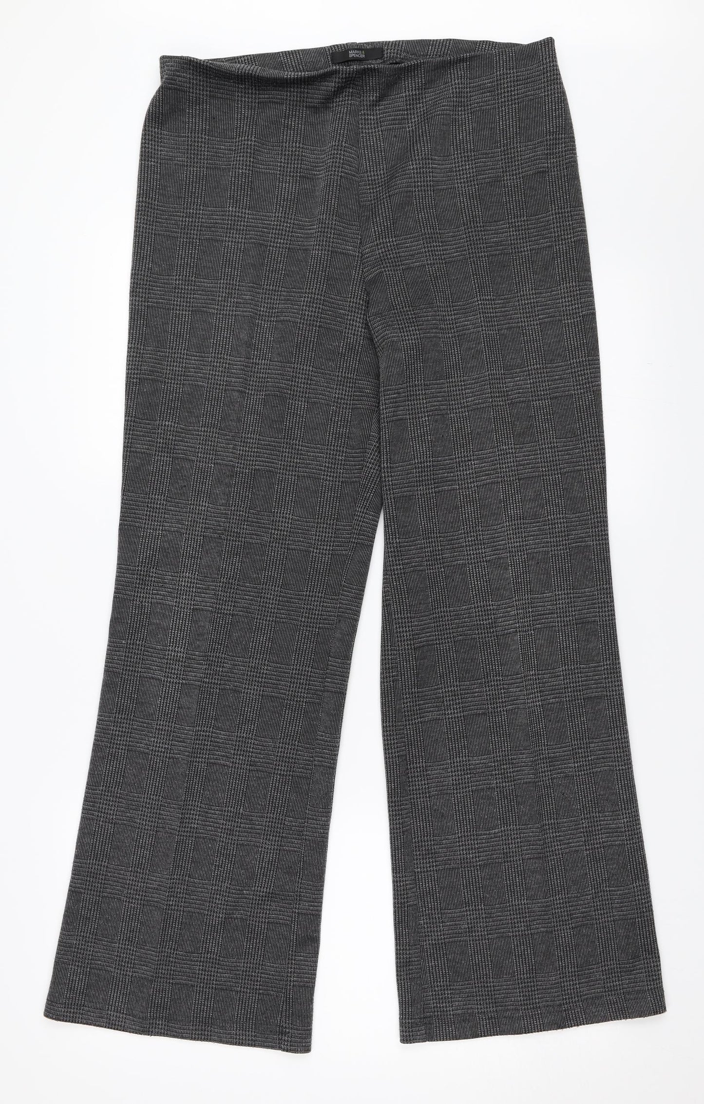 Womens UK Size 12 Marks and Spencer Regular Fit  Grey Trousers