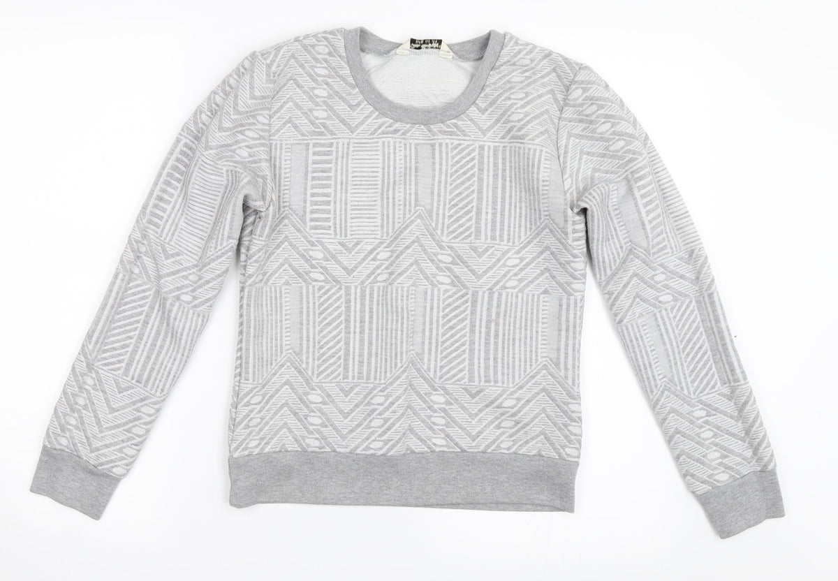 Miss Selfridge Womens Grey   Pullover Sweatshirt Size 8