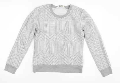 Miss Selfridge Womens Grey   Pullover Sweatshirt Size 8