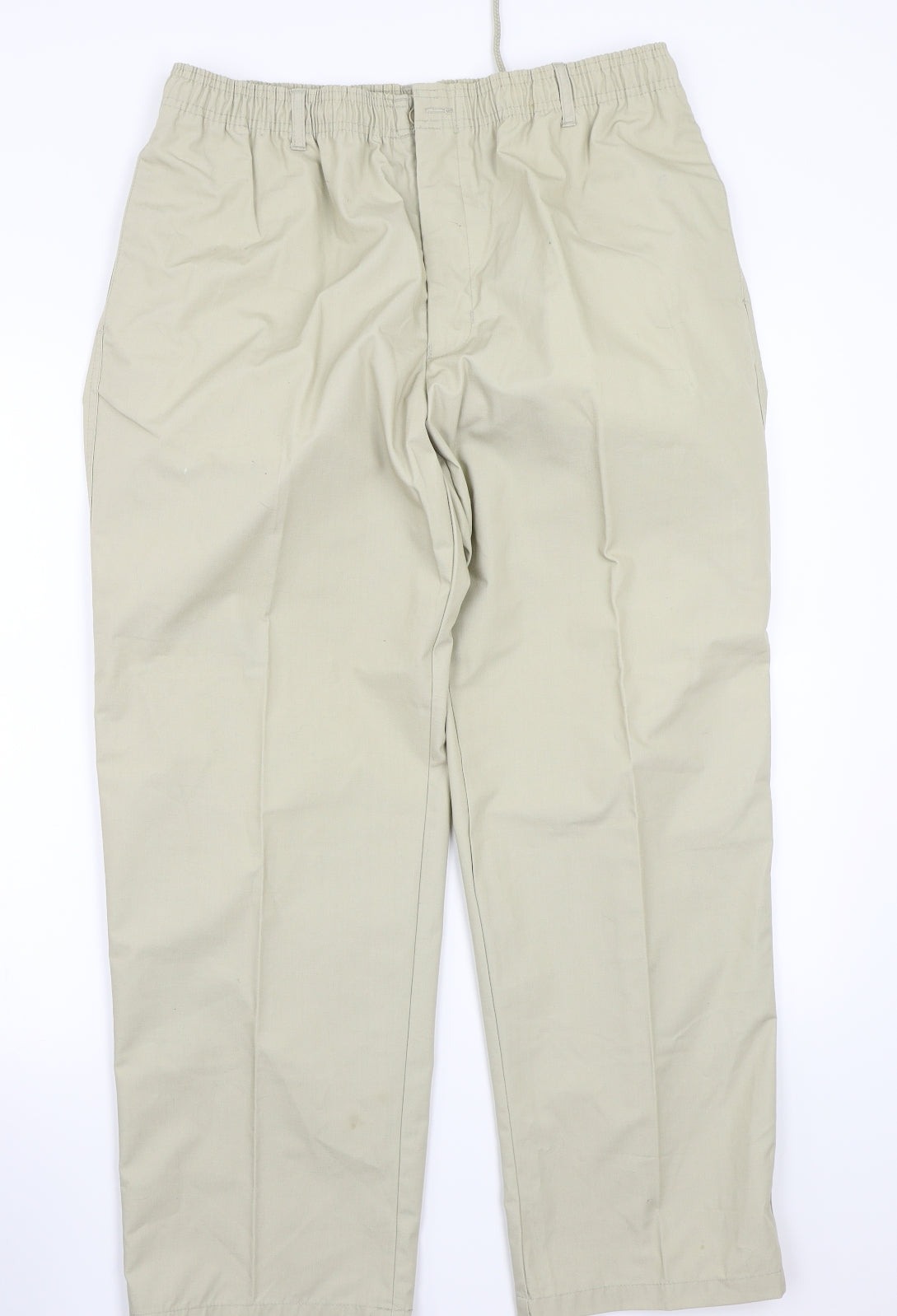 Womens UK Size L Preworn Regular Fit  Beige Trousers