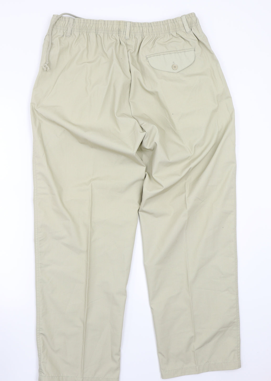 Womens UK Size L Preworn Regular Fit  Beige Trousers