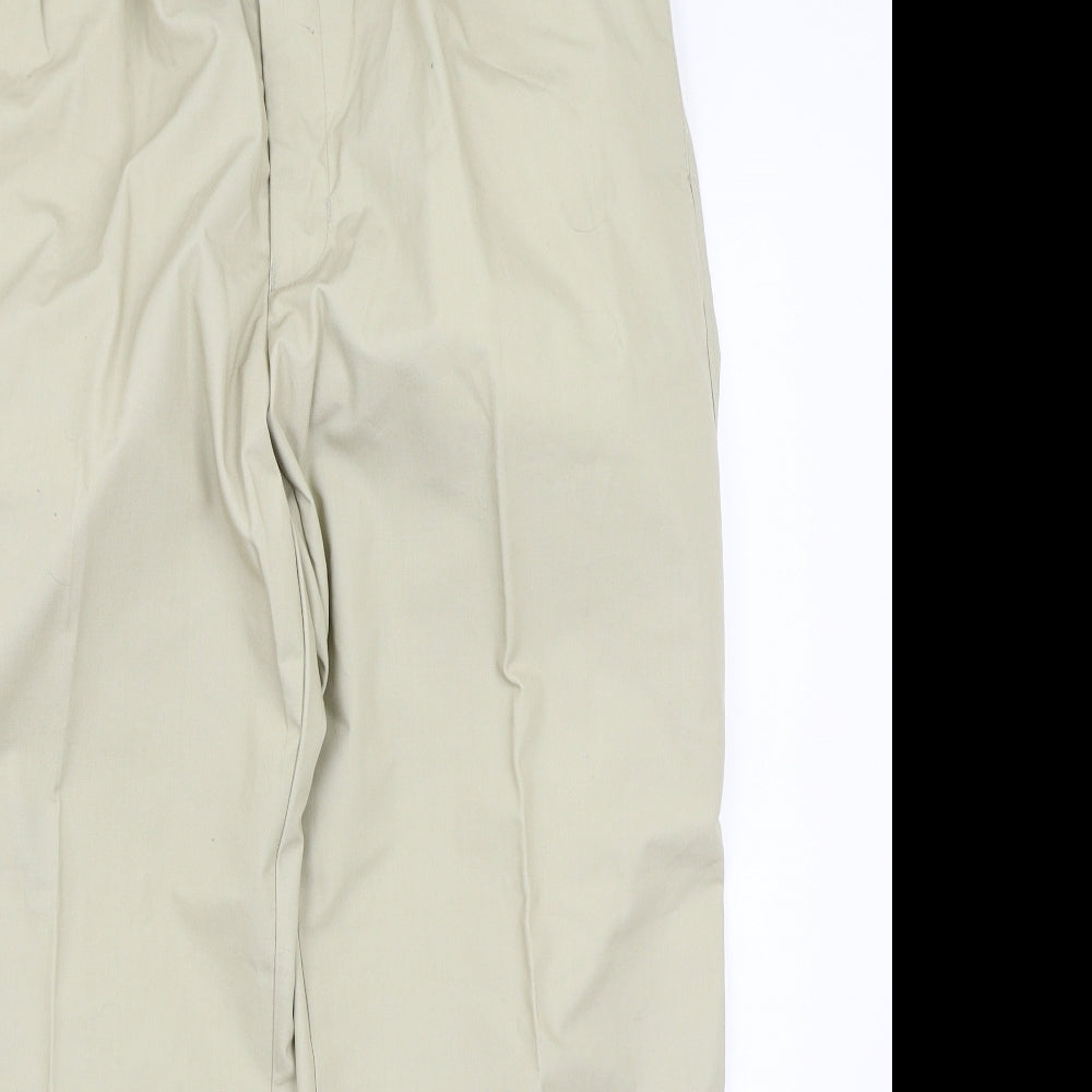 Womens UK Size L Preworn Regular Fit  Beige Trousers