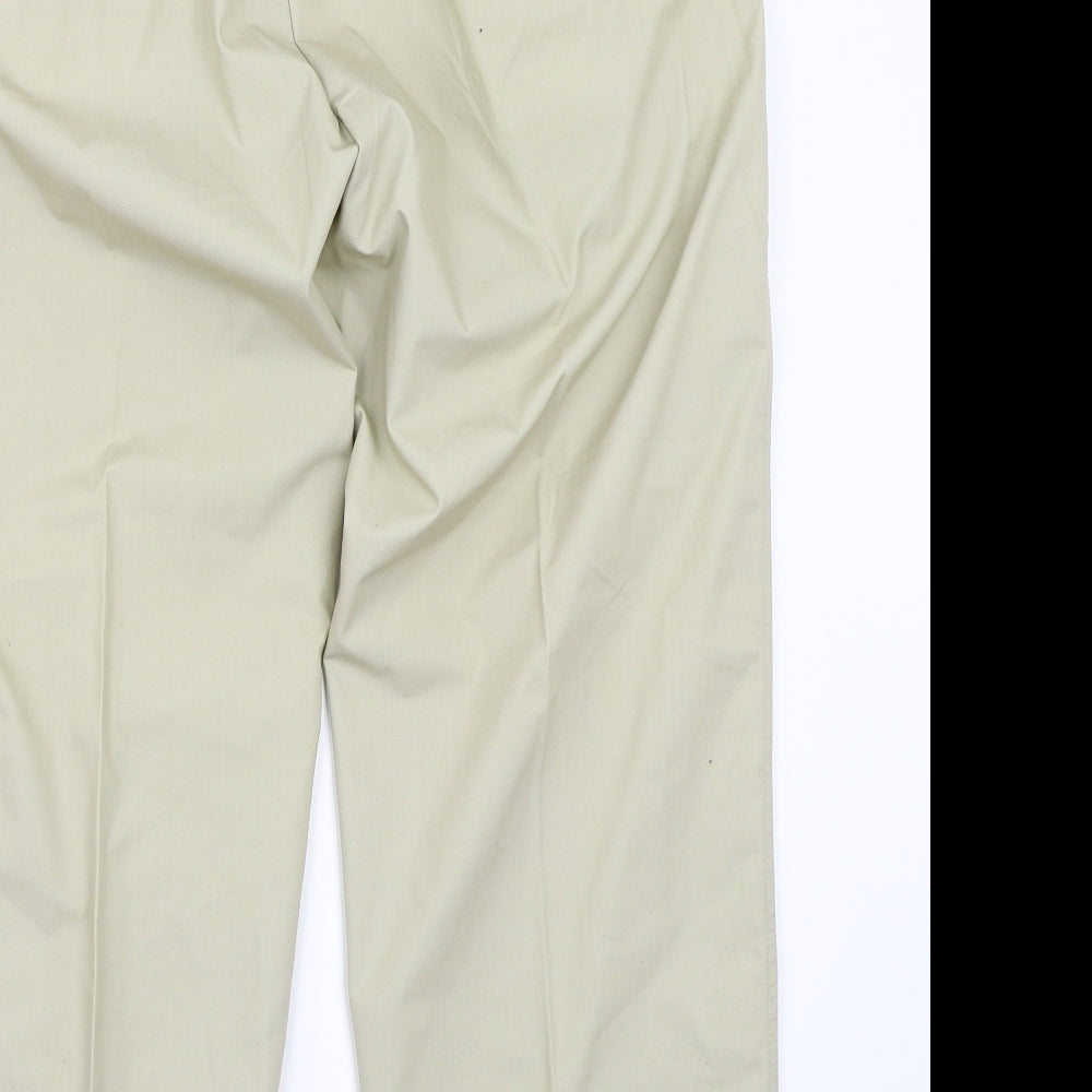 Womens UK Size L Preworn Regular Fit  Beige Trousers