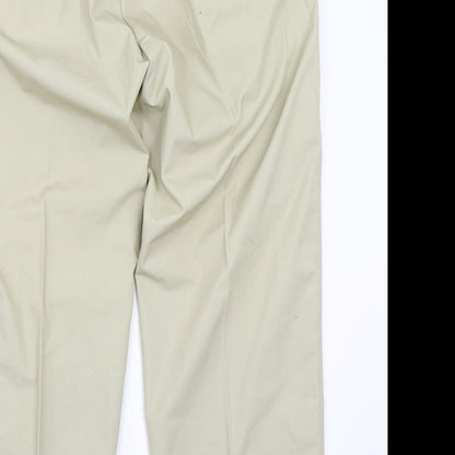 Womens UK Size L Preworn Regular Fit  Beige Trousers