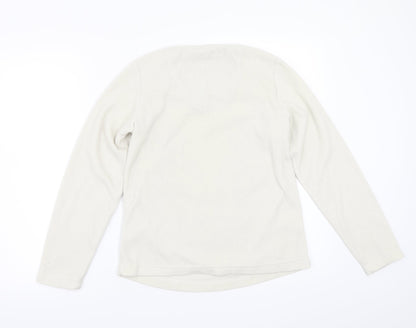 TU Womens White  Rayon Pullover Jumper Size 10