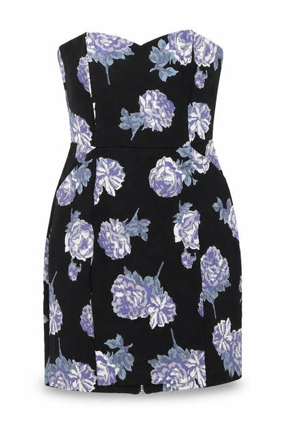 Pine & needles Womens Black Floral  A-Line  Size M