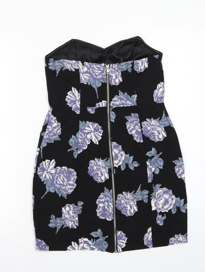 Pine & needles Womens Black Floral  A-Line  Size M
