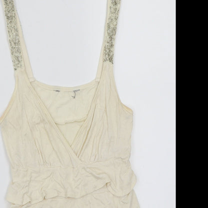 Dorothy Perkins Womens Beige   Basic T-Shirt Size 10