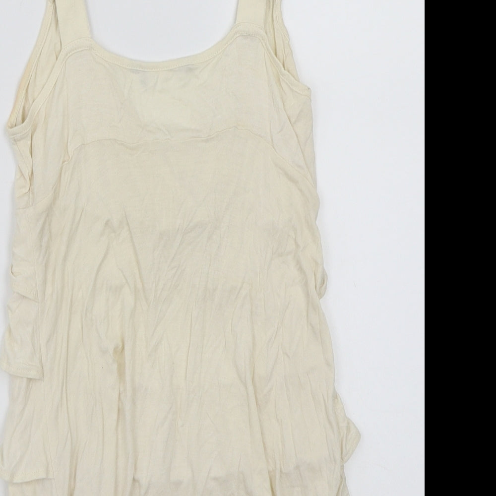 Dorothy Perkins Womens Beige   Basic T-Shirt Size 10