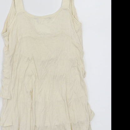 Dorothy Perkins Womens Beige   Basic T-Shirt Size 10