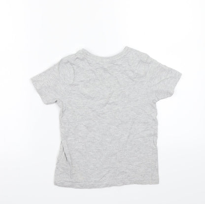 George Boys Grey   Basic T-Shirt Size 5-6 Years