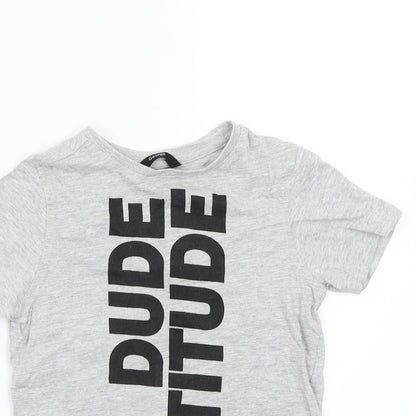 George Boys Grey   Basic T-Shirt Size 5-6 Years